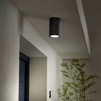 Светильник уличный настенный Inspire Olaria IP54 круг цвет серый