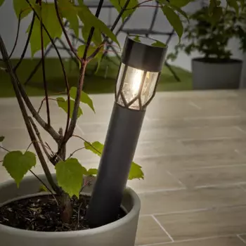 Светильник Inspire Pedion на солнечных батареях 39 см цвет серый теплый белый свет