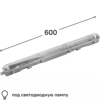Светильник линейный Эра SPP-101-0-001-060 600 мм 9 Вт, под светодиодную лампу