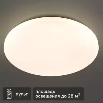 Светильник настенно-потолочный светодиодный Семь огней 72 Вт 50 см с пультом управления RGB регулируемый белый свет