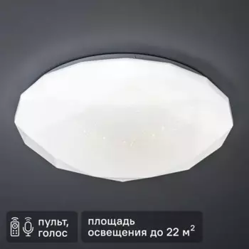 Светильник настенно-потолочный светодиодный диммируемый Ritter Brilliance c Алисой с д/у 60Вт 2700К-6500К+RGB цвет белый