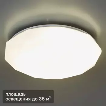 Светильник настенно-потолочный светодиодный Lumin Arte Kvazar 55 Вт 36 м нейтральный белый свет цвет белый