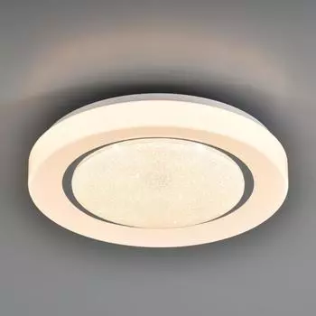 Светильник настенно-потолочный светодиодный Pinola 2079/DL с пультом управления, 14 м², регулируемый свет, цвет белый