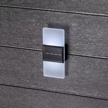 Светильник настенный светодиодный уличный на солнечной батарее Duwi Solar датчик освещенности холодный белый свет цвет черный