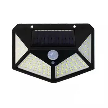 Светильник настенный светодиодный уличный на солнечных батареях Tendenza TZ-GL004 IP44 с датчиком движения цвет черный 1 режим: холодный белый свет