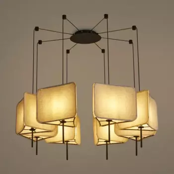 Светильник подвесной Bricola 8 ламп 20 м цвет черный/бежевый