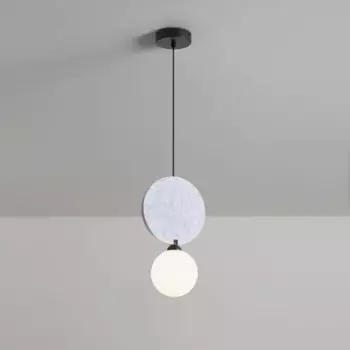 Светильник подвесной Candy 1 лампа 1 м цвет белый/черный