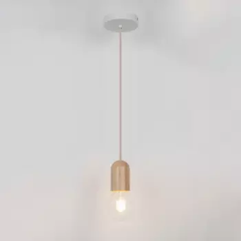 Светильник подвесной деревянный Inspire Pino E27x1, цвет беленый дуб