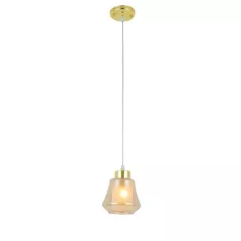 Светильник подвесной Edda, 1 лампа, 3 м², цвет золотой