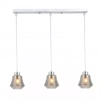 Светильник подвесной Eliosa, 3 лампы, 10 м², цвет хром/хром