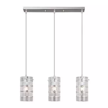 Светильник подвесной Eurosvet Аксиома 9464/3, 3 лампы, 15 м², цвет хром