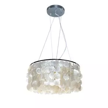 Люстра подвесная Eurosvet Пена 4 лампы 20 м цвет хром/белый