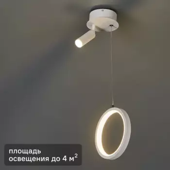 Светильник подвесной светодиодный «Into» 4 м нейтральный белый свет цвет белый
