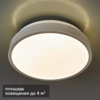 Светильник настенно-потолочный светодиодный Сонекс Smalli 3014/AL Led 12 Вт пластик нейтральный белый свет цвет белый