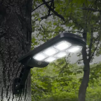 Светильник светодиодный уличный Duwi Solar LED PRO на солнечных батареях с ДУ 20Вт 6500К 450Лм IP65 датчик движения черный