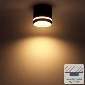 Светильник точечный накладной Ritter Arton 59943 GX53 цвет черный