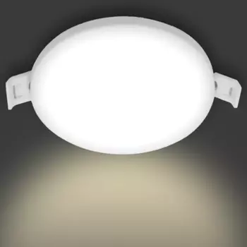 Светильник точечный светодиодный встраиваемый Apeyron 06-15 под отверстие 75 мм, 5.6 м, Теплый белый (желтый), цвет белый