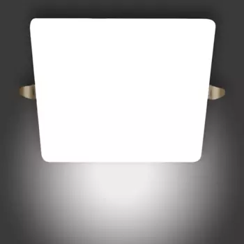 Светильник точечный светодиодный встраиваемый Apeyron квадрат под отверстие 10.5 мм 14 м нейтральный белый свет цвет белый