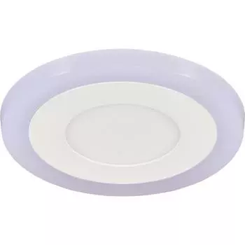 Светильник точечный светодиодный встраиваемый Gauss Backlight RGB BL415 под отверстие 85 мм, 1.5 м², RGB, цвет белый