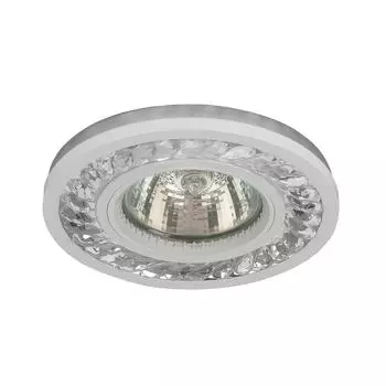 Светильник точечный встраиваемый Elektrostandard 8355, MR16 с LED-подсветкой под отверстие 65 мм, 2 м², цвет прозрачный