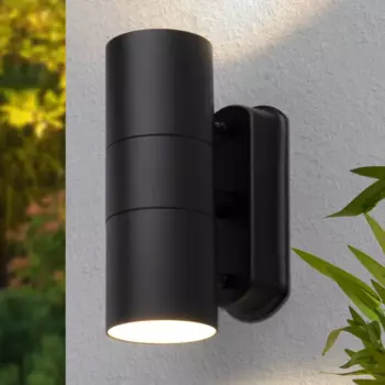 Светильник уличный настенный Kreaforta Vargato под лампу GU10 2x35 Вт IP44 цвет черный