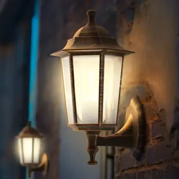 Светильник уличный настенный Kreaforta Whillans Вверх 60 Вт IP44 цвет бронзовый