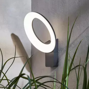 Светильник уличный настенный светодиодный Inspire Quito 23 Вт IP54 накладной круг цвет серый