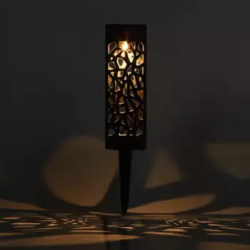 Светильник в грунт светодиодный уличный на солнечных батареях Uniel Magic-1 IP44 цвет черный свет теплый белый