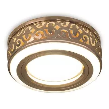 Светильник встраиваемый GU 5.3 3000 К цвет золото/белый