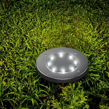 Светильник встраиваемый светодиодный Kreaforta Coleen на солнечной батарее IP44 датчик освещенности цвет хром 4 шт