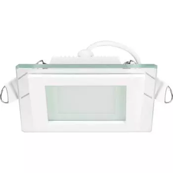 Светильник встраиваемый светодиодный квадратный Gauss 6 Вт стекло свет тёплый белый