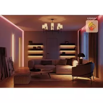 Светодиодная умная лента для контурной подсветки Gauss Smart Home 3.2 Вт/м 110-240 В 12 мм IP20 5 м RGBW