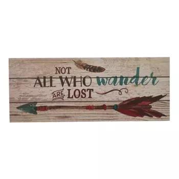 Табличка декоративная Not All Who Wander 10x25 см