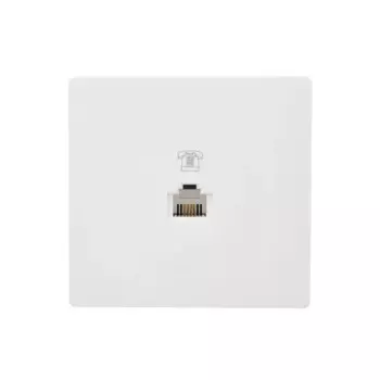 Телефонная розетка Lezard Leto без заземления цвет белый