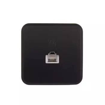 Телефонная розетка накладная Lexman First цвет черный