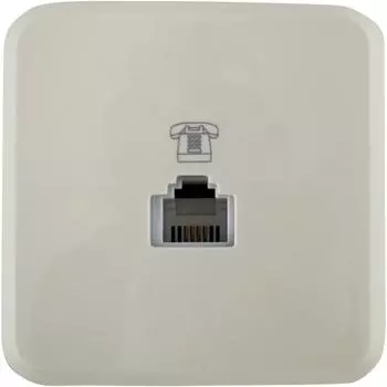 Телефонная розетка накладная Lexman First RJ11, цвет бежевый