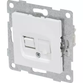 Телефонная розетка встраиваемая Gusi Electric Ugra RJ12 без заземления цвет белый
