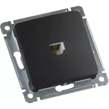 Телефонная розетка встраиваемая Hegel РСТ-400-08 цвет черный