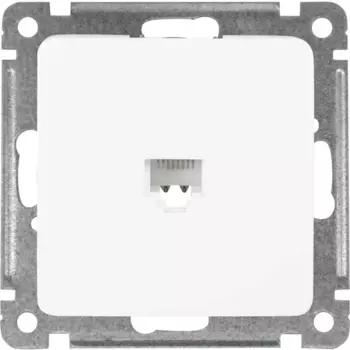 Телефонная розетка встраиваемая Hegel РСТ-400 цвет белый