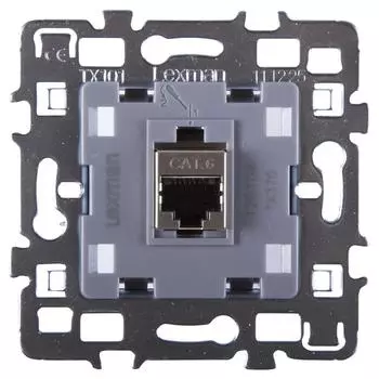 Телефонная розетка встраиваемая Lexman Cosy RJ11, цвет серый