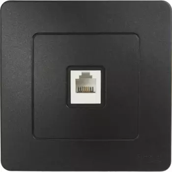 Телефонная розетка встраиваемая Systeme Electric Blanca RJ11 цвет антрацит