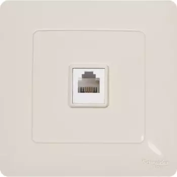 Телефонная розетка встраиваемая Systeme Electric Blanca RJ11 цвет бежевый