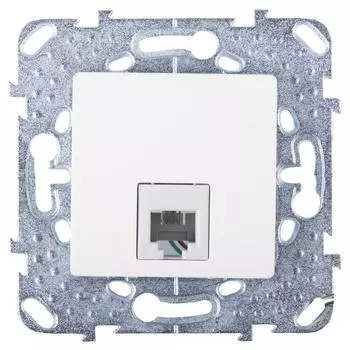 Телефонная розетка встраиваемая Schneider Electric Unica RJ11, цвет бежевый
