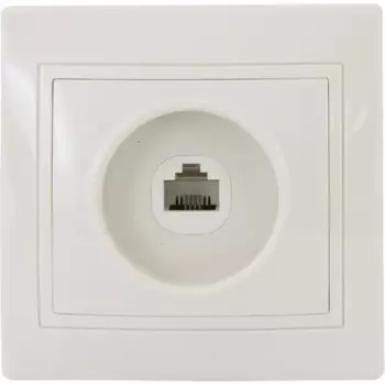 Телефонная розетка встраиваемая Таймыр RJ11, цвет бежевый