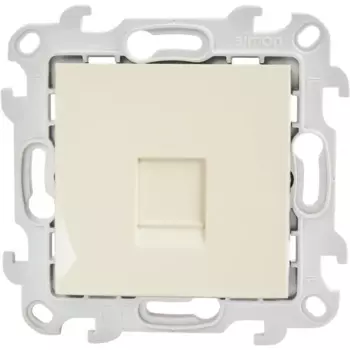 Телефонная розетка встраиваемый Simon 24 RJ11 без заземления со шторкой цвет слоновая кость