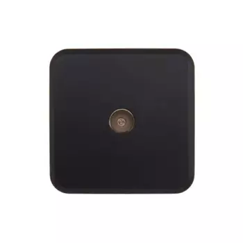 Телевизионная розетка оконечная накладная Lexman First без заземления цвет черный