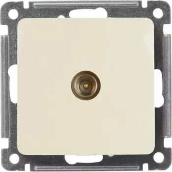 Телевизионная розетка встраиваемая Hegel РСТВ-401-01 цвет слоновая кость