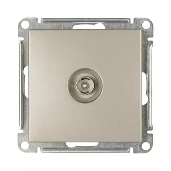 Телевизионная розетка встраиваемая Systeme Electric W59 Deco, цвет платина