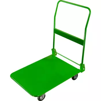 Тележка платформенная нагрузка 250 кг 4 колеса цвет оранжевый