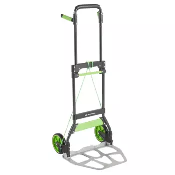 Тележка Standers двухколесная складная алюминий нагрузка до 100 кг цвет черный/зеленый